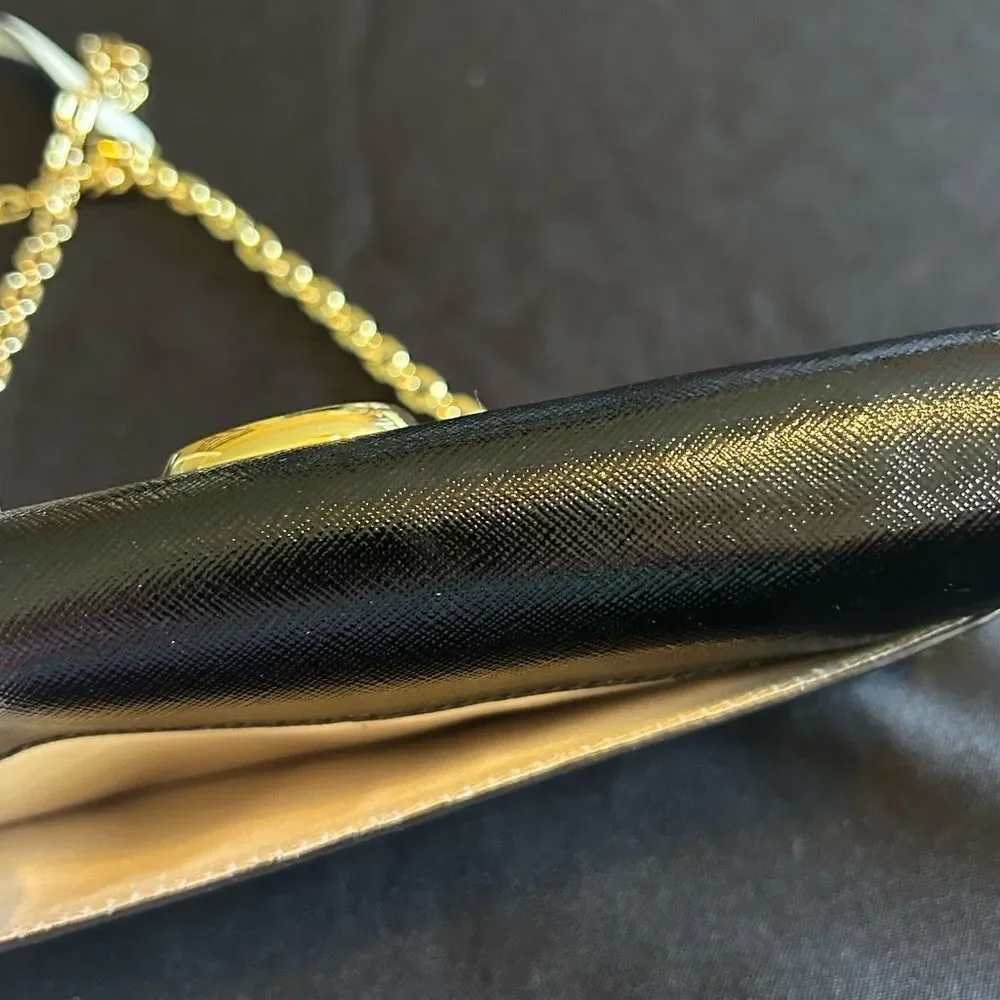 Marc Jacobs Stylish Black & Gray Women's Bag Wallet On Chain for Cards and Phone